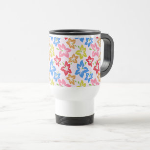 Mug De Voyage Hibiscus Coloré, Motif Des Fleurs
