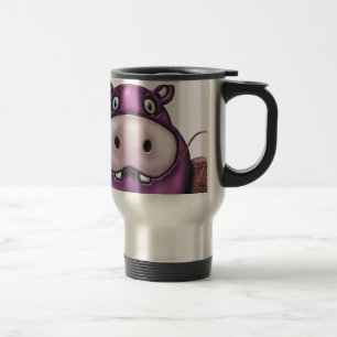 Mug De Voyage Hippopotame heureux de crochet d'hippopotame