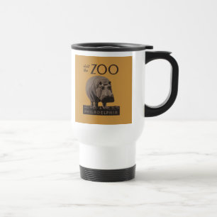 Mug De Voyage Hippopotame vintage hippo zoo poster wpa
