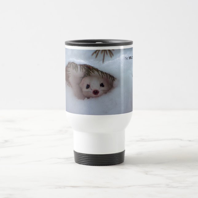 Mug De Voyage Hiver - Weasel à queue courte (Centre)