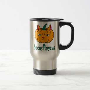 Mug De Voyage Hocus pawcus Halloween citrouille ginger cat magie
