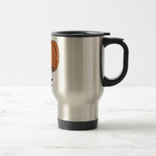 Mug De Voyage Homme portant une citrouille géante, énorme récolt