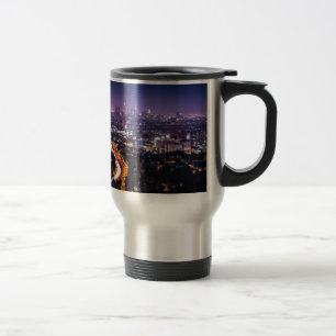 Mug De Voyage Horizon de Los Angeles, la Californie la nuit