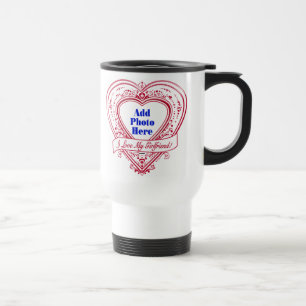 Mug De Voyage I Love My Girlfriend ! Photo Red Hearts