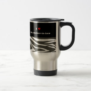 Mug De Voyage "I Love My Mother-in-law" Dazzling Zebra Imprimer