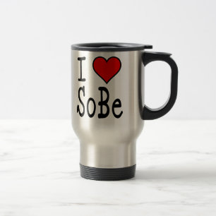 Mug De Voyage I plage de sud de coeur