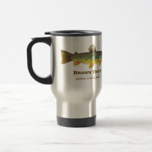 Mug De Voyage Ichthyologie latine de la truite Brown