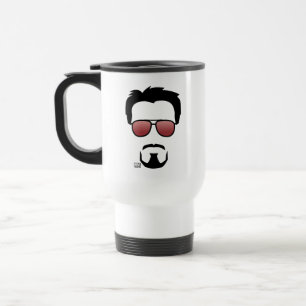 Mug De Voyage Icône de coiffure de Tony Stark avec lunettes de s