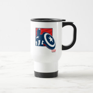 Mug De Voyage Icône de silhouette de Captain America