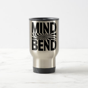 Mug De Voyage Illusion optique de pliage mental noir et blanc