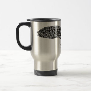 Mug De Voyage Illustration de cartoon de murène tachetée noire