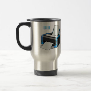 Mug De Voyage Illustration de dessin d'imprimante