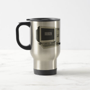 Mug De Voyage Illustration de dessin sur ordinateur