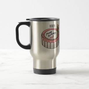 Mug De Voyage Illustration de gâteau d'anniversaire