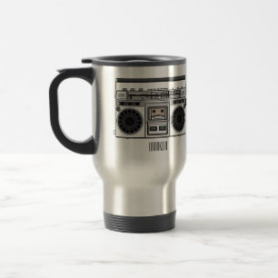Mug De Voyage Illustration de la bande dessinée radio
