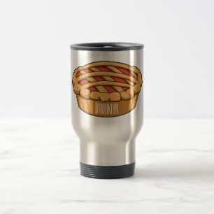 Mug De Voyage Illustration de la caricature à tarte