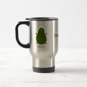 Mug De Voyage Illustration de la corde à sauter à l'avocat migno