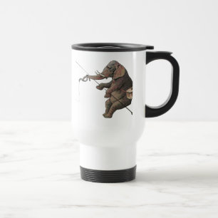 Mug De Voyage Illustration de la pêche des éléphants
