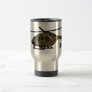 Mug De Voyage Illustration de l'hélicoptère de l'armée