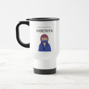Mug De Voyage Illustration de l'infirmière Le maquis bleu et le