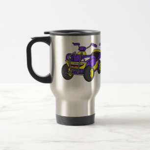 Mug De Voyage Illustration de moto Purple Quad