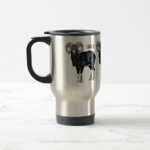 Mug De Voyage Illustration de mouflon, mouton