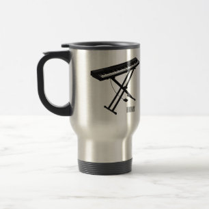 Mug De Voyage Illustration de piano clavier