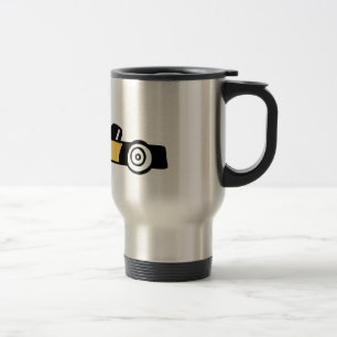 Mug De Voyage Illustration de voiture de course imprimée sur des