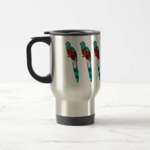 Mug De Voyage Illustration d'oiseau de quetzal resplendissant