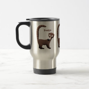 Mug De Voyage Illustration drôle curieuse de dessin animé de coa