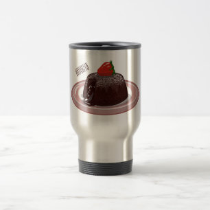 Mug De Voyage Illustration du gâteau de lave au chocolat