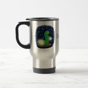 Mug De Voyage Illustration du ver vert mou