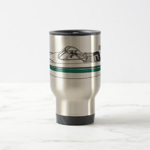 Mug De Voyage Illustration d'un bateau à moteur