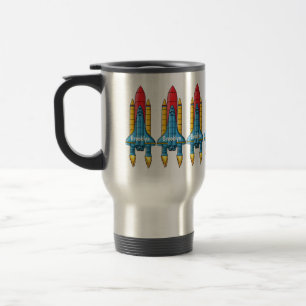 Mug De Voyage Illustration d'un vaisseau de fusées