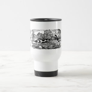 Mug De Voyage Illustration victorienne d'art antique d'animal de