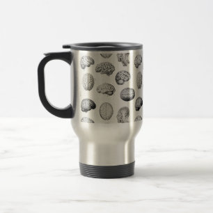 Mug De Voyage Illustrations d'anatomie cérébrale vintage de biol