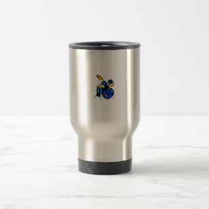 Mug De Voyage Image réglée de piège bleu graphique de version de