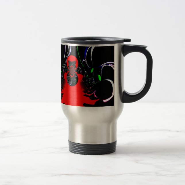 Mug De Voyage Impression d'art fluide Kaleidoscope (Droit)