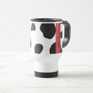 Mug De Voyage Impression De Vache, Spots De Vache, Noir Et Blanc