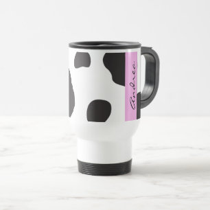 Mug De Voyage Impression De Vache, Spots De Vache, Noir Et Blanc