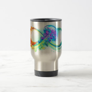 Mug De Voyage Infinity avec Rainbow Jellyfish