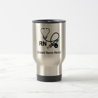 Mug De Voyage Infirmière personnalisée avec Stethoscope et Heart