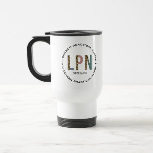 Mug De Voyage Infirmière pratique autorisée par LPN personnalisé