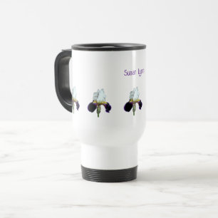 Mug de voyage Iris violet et blanc