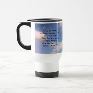 Mug De Voyage Isaïe 55:9 My Way Higher Photo de Ciel Nuageux