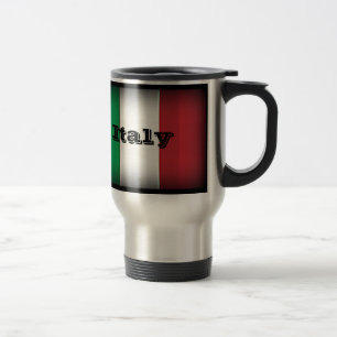 Mug De Voyage Italie Drapeau bord foncé