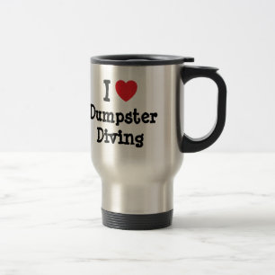 Mug De Voyage J'aime le coeur de plongée Dumpster sur mesure