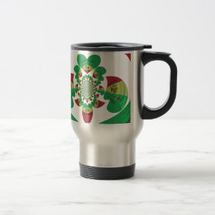 Mug De Voyage J'aime le drapeau - Amour Ethiopie Rouge Or Vert