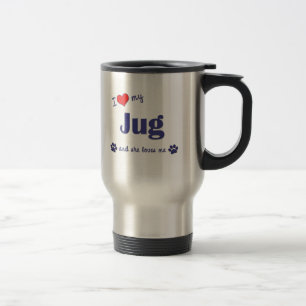 Mug De Voyage J'aime ma cruche (le chien femelle)