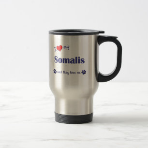 Mug De Voyage J'aime mon Somalis (les chats multiples)